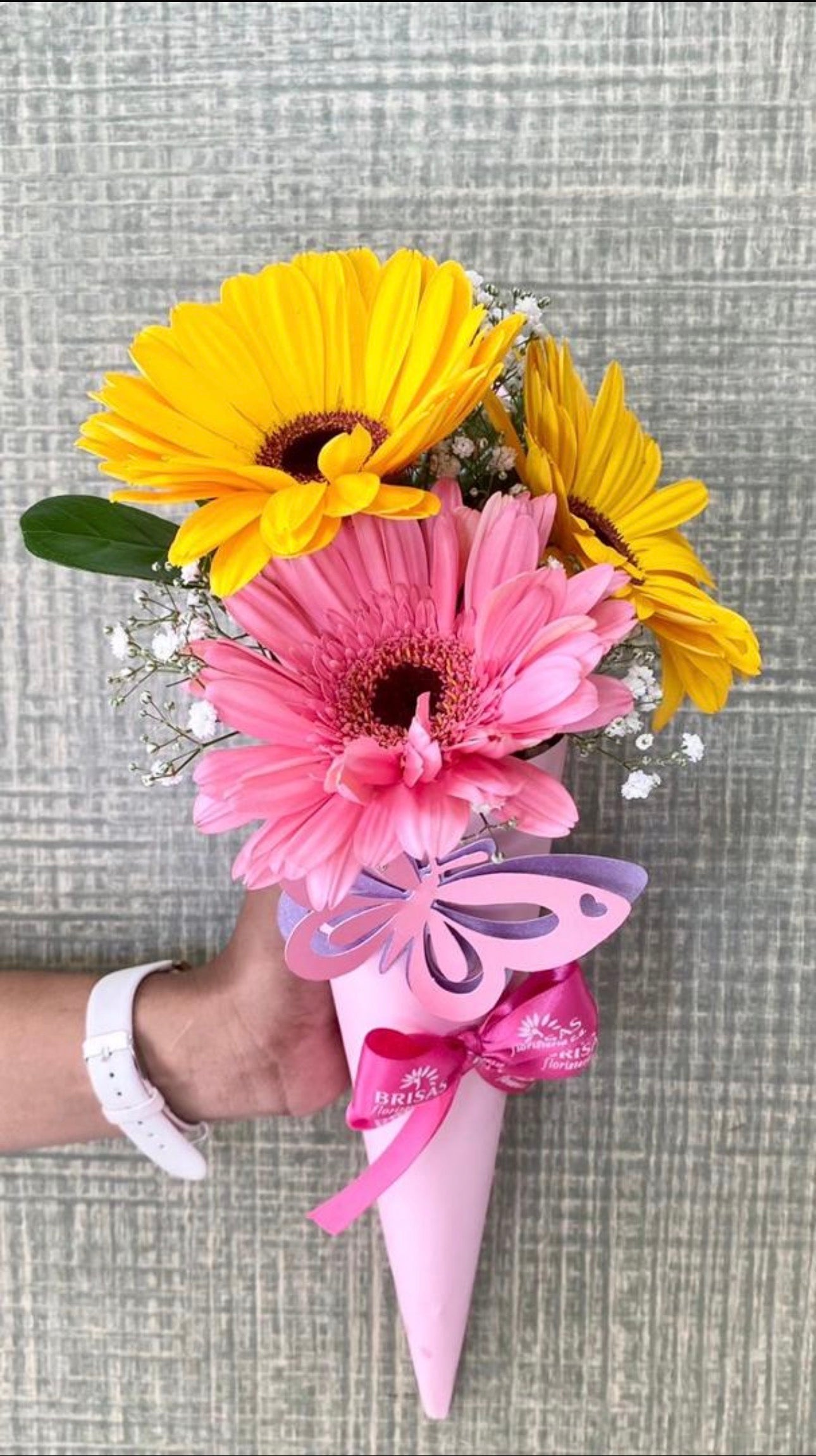 Bouquet 3 girasoles o gerberas