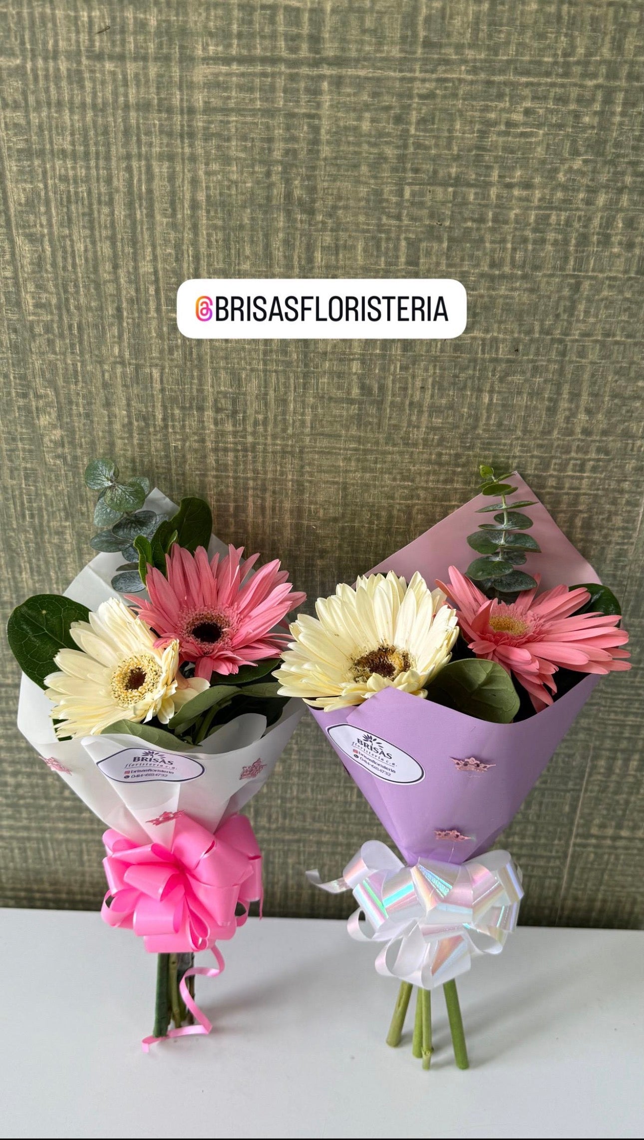 Bouquet de 2 girasoles o gerberas