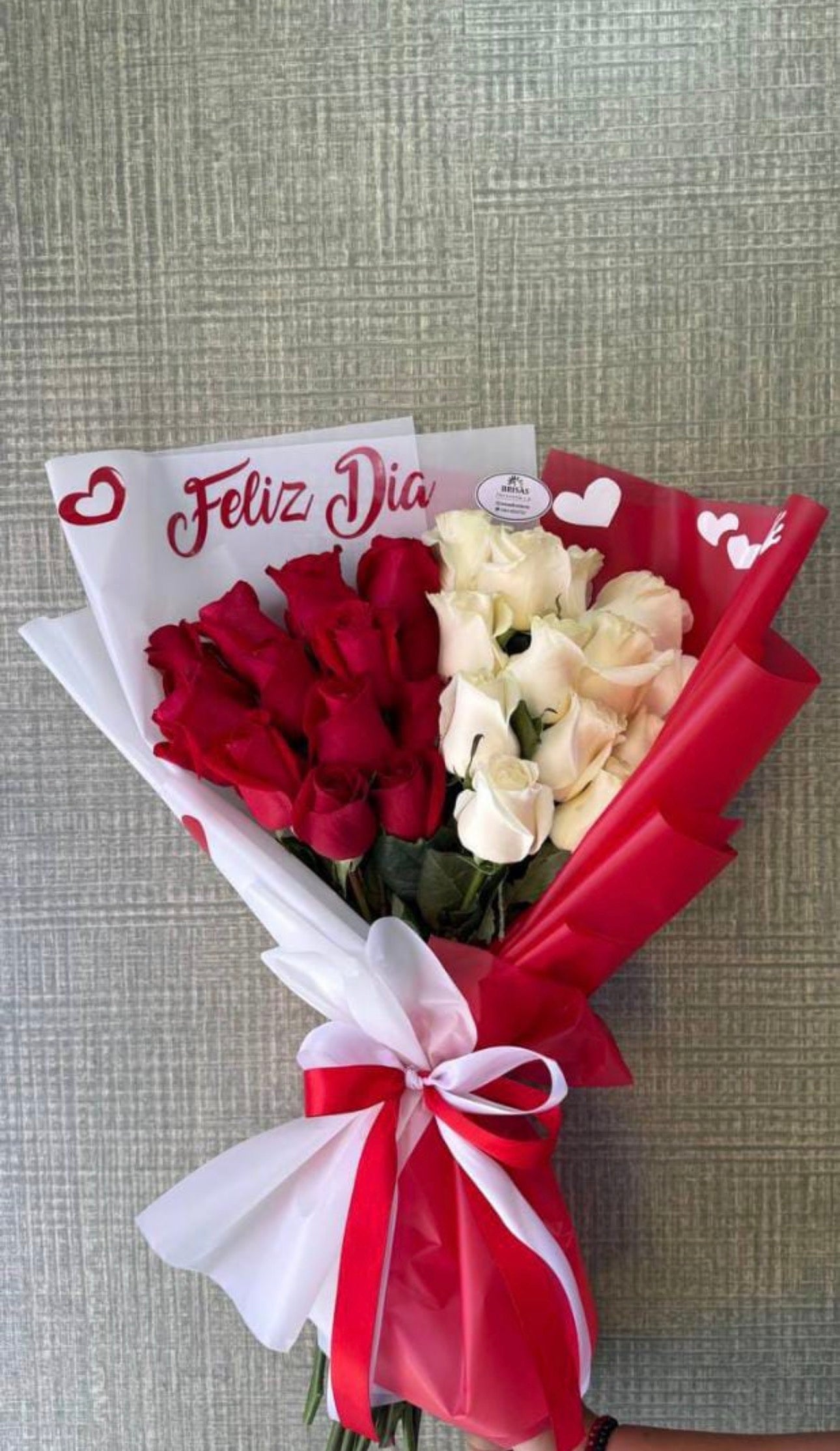 Bouquet de rosas combinadas