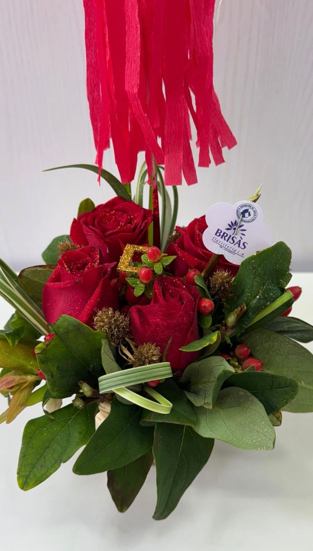 Centro de mesa con globo